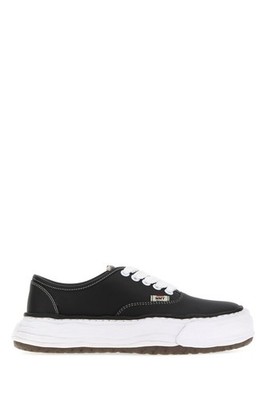 MAISON MIHARA YASUHIRO Baker Leather Black Sneakers New & Authentic
