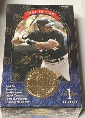 1993 Leaf Series 1 Baseball Factory Sealed Wax Box 36 Packs Gold Leaf Rookies