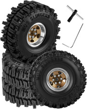 1.0 Beadlock Wheels and Tires for RC Crawler Car 1/18 TRX4M,1/24 SCX24,RC Off Ro