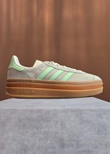 adidas Originals Gazelle Bold Wonder White Semi Green Spark JQ7410 Size 4Y 5W