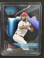 Cristopher Sanchez 2026 Topps Chrome Black Blue Refractor Phillies #193 133/150