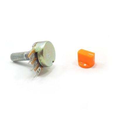 Mono Linear B Potentiometer Ohm Mischer Lautstärke Ton Lin + Kunststoff Knopf Kappe 19 mm