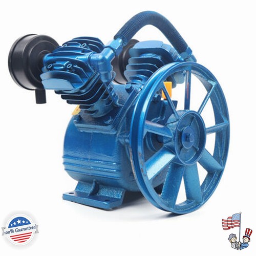 Compresor de aire de 2 hp 2 pistones tipo V doble cilindro 1050 rpm/min cabezal bomba herramienta de aire - Imagen 3 de 12