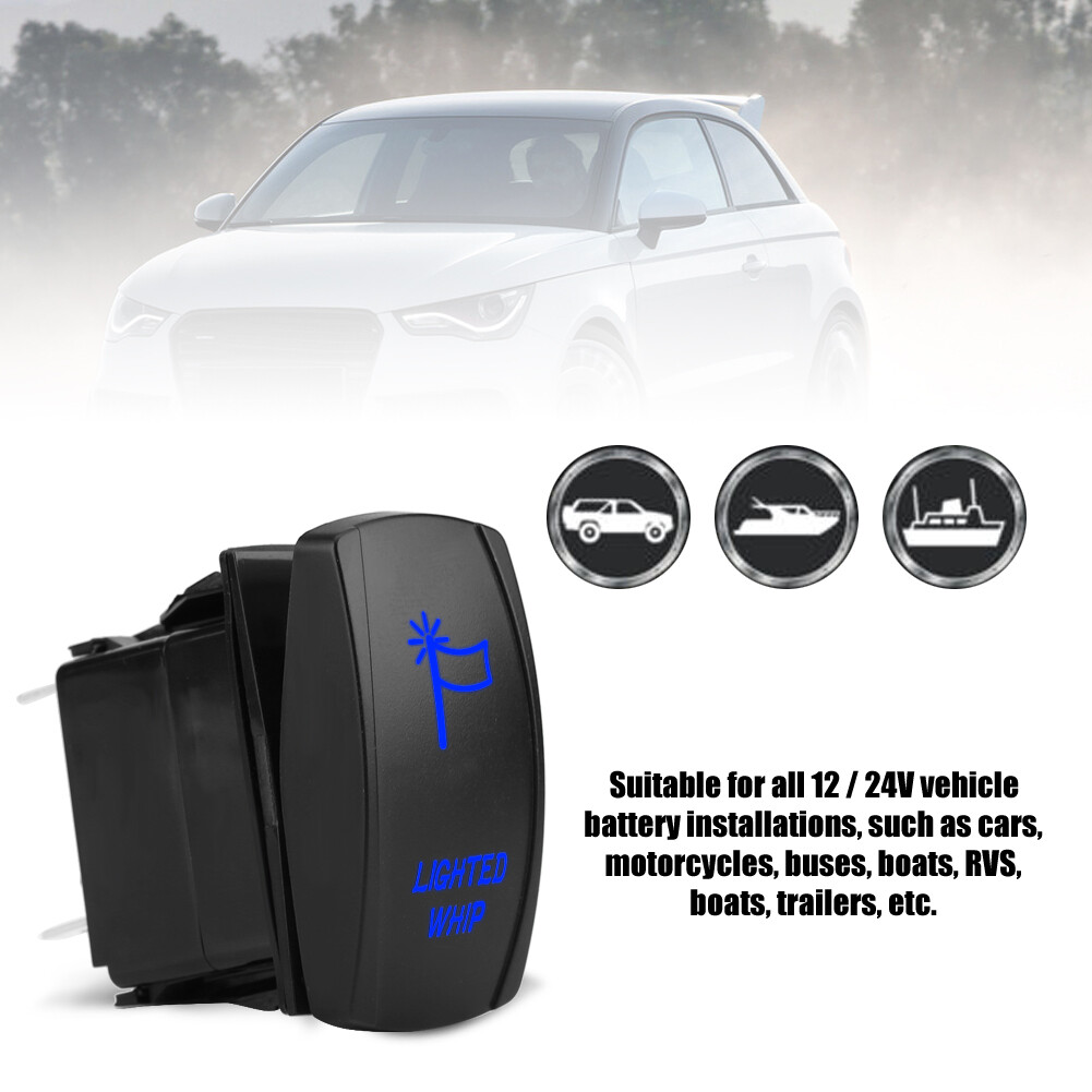 Blue Light Laser 5pin Toggle Rocker Switch ROOF LED LIGHT BAR For - Foto 12