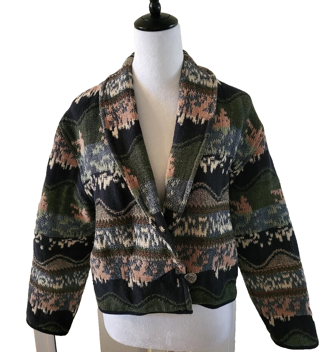 Tan Trums Multi Colored Cropped Jacket, Shall Col… - image 1