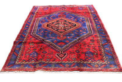 Colorful Handmade Wool Living Dining  Turkish 4 x 7 Red Handmade Area Rug