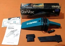 Vintage Black & Decker CarVac 9510 T-2 Retro Blue Vacuum Cleaner Vac + Adapter