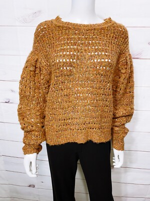 Universal Thread Womens Knit Sweater Size L Brown Long Sleeve Pullover