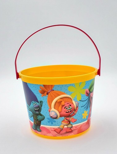 Trolls World Tour Plastic Bucket w/ Handle Birthday Party Pail Favor Container - Picture 3 of 7