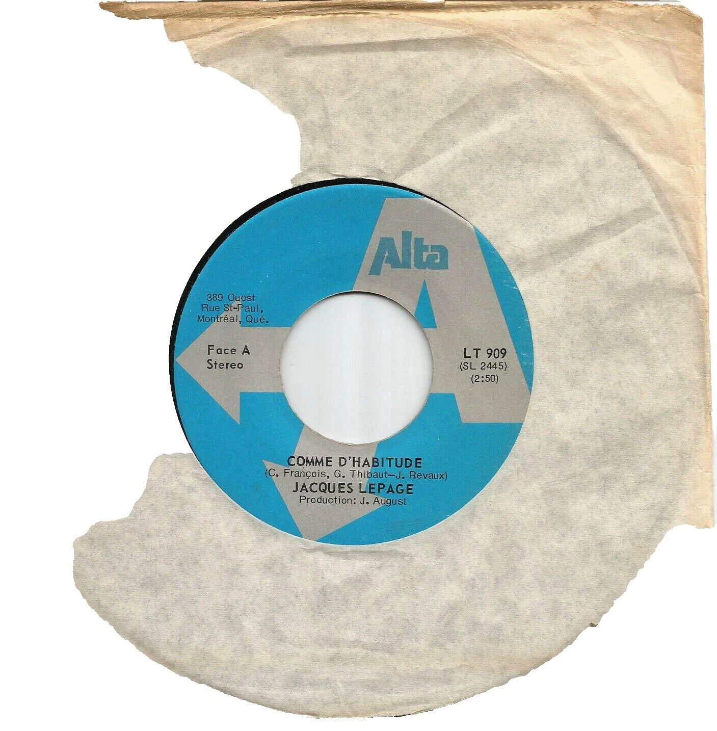 Chanson Pop 45 RPM Speed Vinyl Records