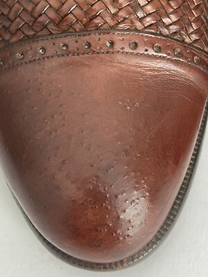 Mezlan Martinique Leather Shoes Brown Woven Dress Oxford  display picture 2