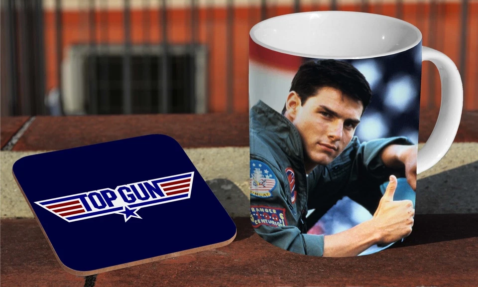 Top Gun Tom Cruise - Ceramic Coffee / Tea Mug + Matching Coaster