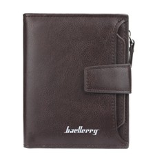 Retro men's wallet vertical multi-card card holder zipper travel coin purse