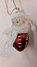 NFL Green Bay Packers SNOWMAN - FOOTBALL Ornament, NEW