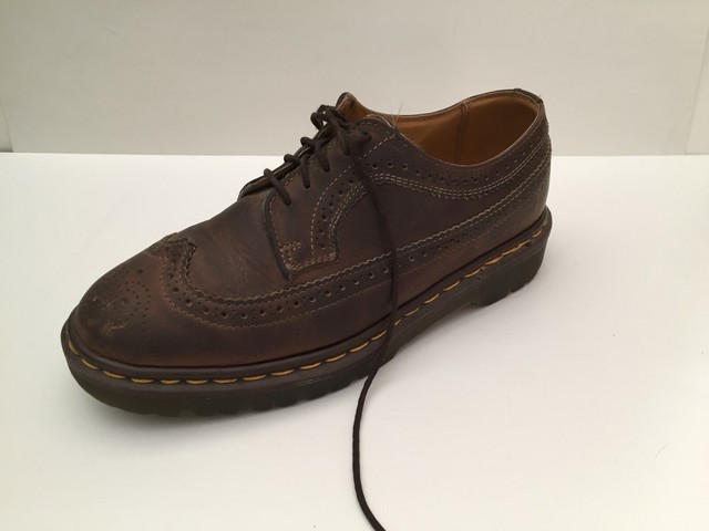 Mens DOC DR MARTENS 3989 Wingtip Brogue Brown Suede Leather Shoe US 7 VGUC | eBay