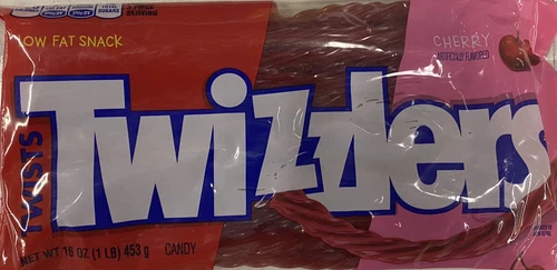 TWIZZLERS Twists CHERRY Licorice 16 oz Bag 1 LB