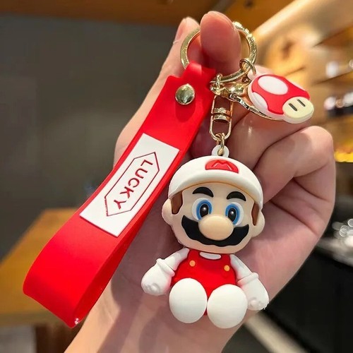 Super Mario Bros PVC Keychain, Luigi, Toad, Yoshi, Bowser, Action Figure Model - Picture 24 of 26