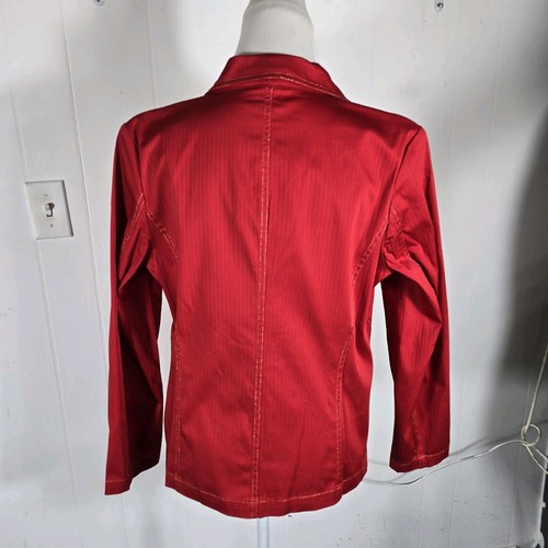 Dockie Brown Wms M Rot Gold Metallic Nähte Baumwolle Elasthan Jacke S5 - Bild 21 von 24