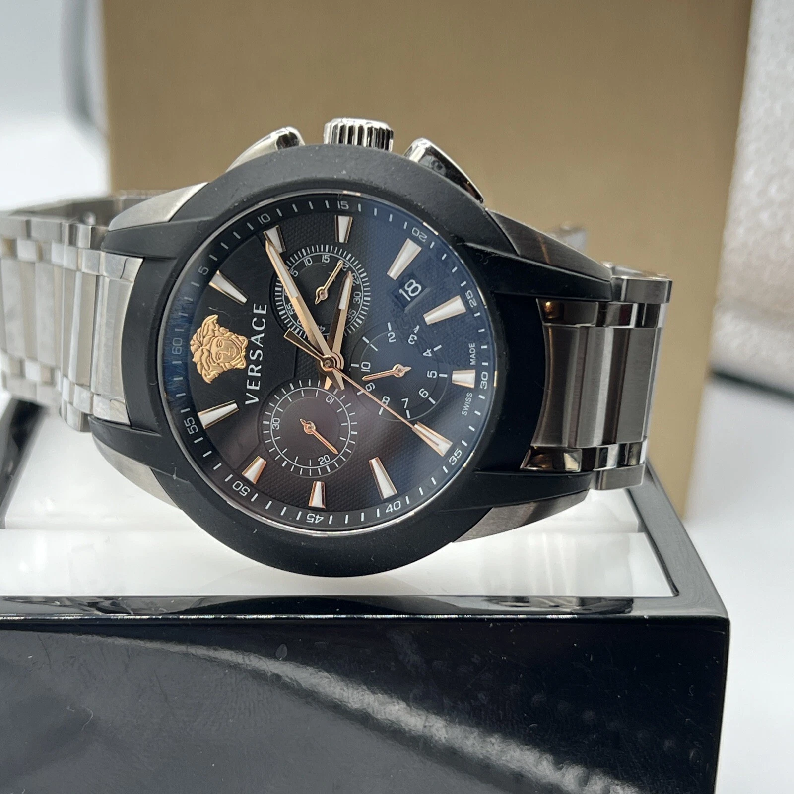 VERSACE VEM800218 Personaggio Crono Quarzo Uomo SS Gomma