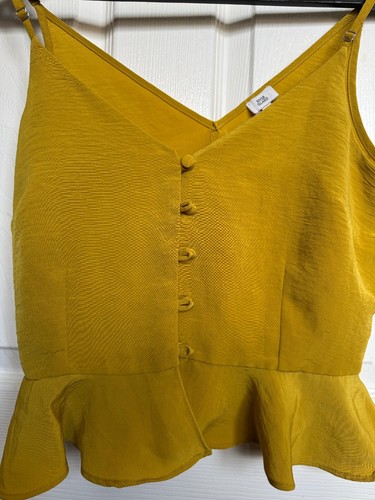 River Island: Ladies Peplum Top. Mustard Colour. UK Size 8. - Picture 4 of 4
