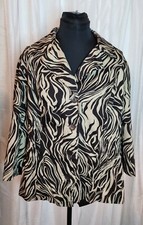S.l.b. Plus Size 3x Women's Brown & Tan Animal Print Short Jacket Blazer