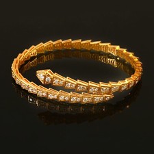 Gold Snake Bracelet, 925 Silver and gold plated bracelet , gifts for her