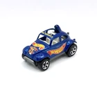 Vintage Hot Wheels VW Baja Bug Race Car 1983 Blue With White Interior