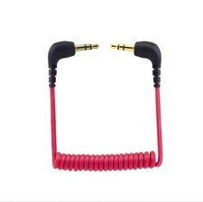 DJI Mic 3.5mm TRS Coiled Right Angle Audio Cable Adapter for Rode GO II