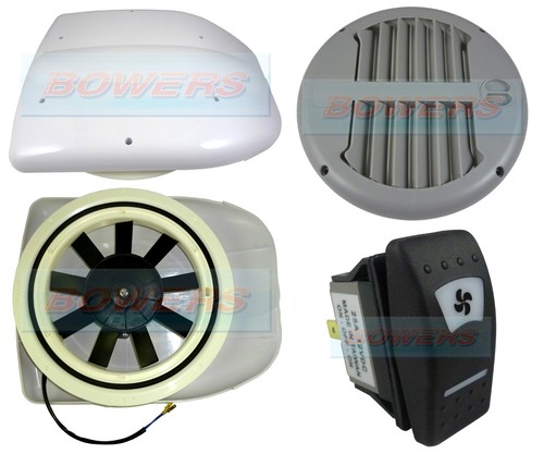 12V Bajo perfil motorizado ventilador de techo extractor de aire autocaravana perro furgoneta | eBay