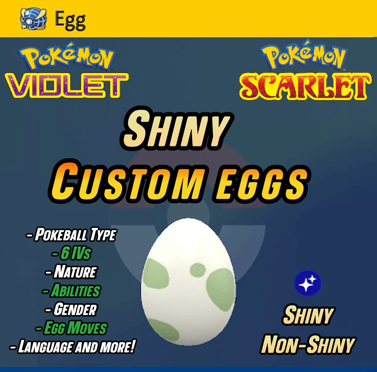 PACHIRISU Shiny 6IV / Pokemon Scarlet and Violet / Competitive