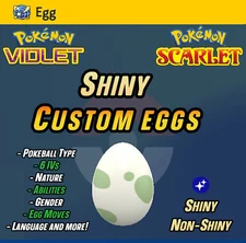 ⭐ SHINY CUSTOM EGGS 6IV⭐ Indigo Disk • Paldea Dex | Pokemon Scarlet and Violet
