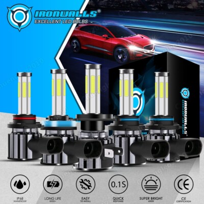 6 sides Canbus LED Headlight Fog Bulbs H7 H11 H9 H8 9005 9145 9006 9012 881 5202