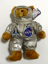 NASA Space Shuttle Bean Bag Teddy Bear STS 114 RTF Return to Flight 8" Some Wear