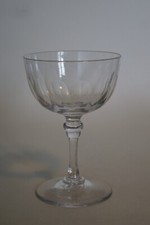 Antique Facet Cut Champagne Saucer with a Polished Pontil mark
