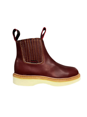 Men's Work Boots/Booties/Botin Pull On Leather Oil Slip Resistant - Shedron Napa