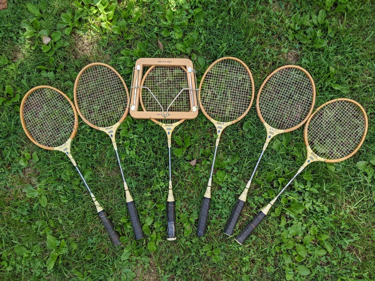 Set of 6 Vintage Wilson and#034;Head Speedand#034; Badminton Rackets Wood Frame, Steel Shaft eBay