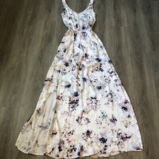 SHOW ME YOUR MUMU Kendall White Floral V Neck Maxi Dress Sleeveless SZ S