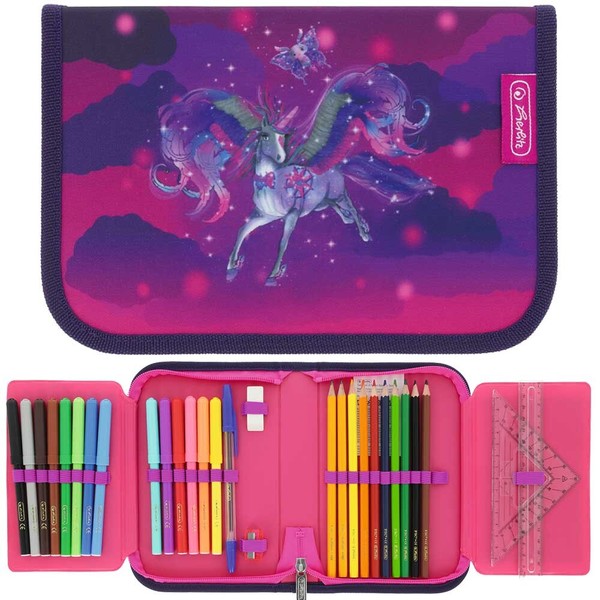 Herlitz SchüLeretui Magic Unicorn Federmappe Federtasche Einhorn GefüLlt-image