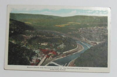 Mauch Chunk PA Lehigh River Railroad Postcard A11