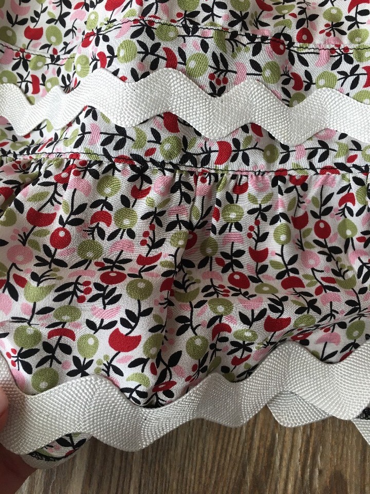 20. Anna Sui Anthropologie Silk Tiered Floral Ric Rac Skirt 6 | eBay