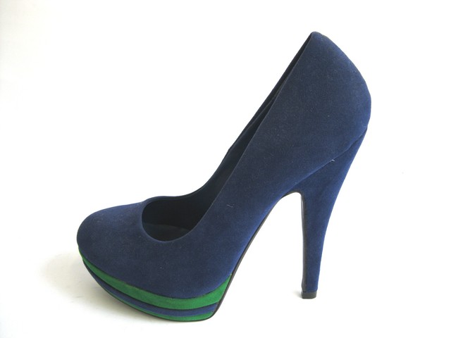 navy platform court shoes