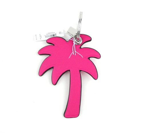 Coach Taschenanhänger Drachenfrucht rosa Palme Leder Neu mit Etikett CBK53 - Bild 3 von 4
