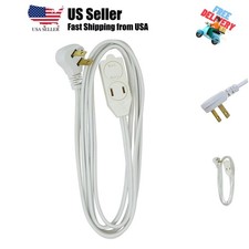 SlimLine Indoor Flat Plug Extension Cord, 3 Foot Cord, Right Angled Plug, 16 ...