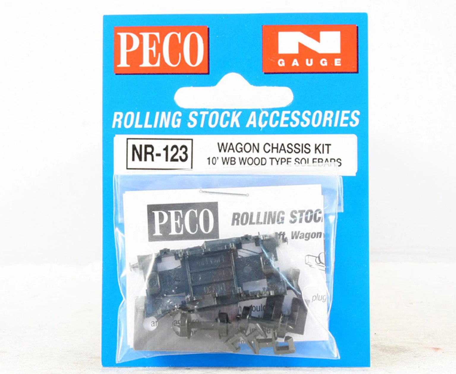 Peco NR123 10ft Wheelbase Wooden Type Wagon Chassis Kit