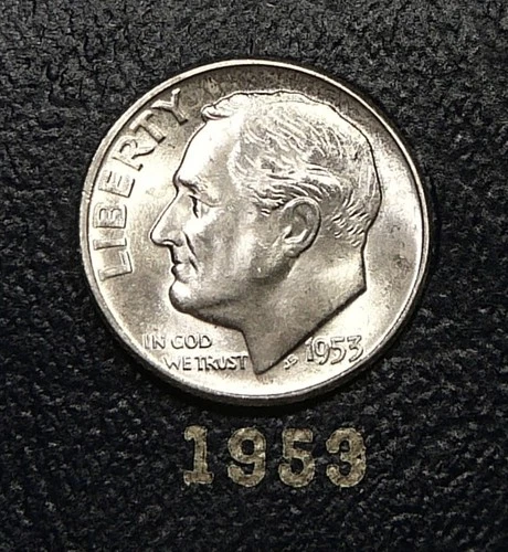 1953  Roosevelt Dime  Brilliant Uncirculated - FB Or Near