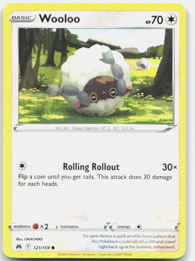Pokemon TCG Wooloo 121/159 SWSH: Crown Zenith NM