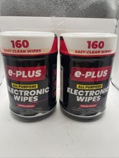 E-Plus - Electronic Wipes - 160 Count Per Container Easy Fast Cleaning - 2 Pack