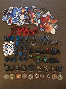 Heroscape Figure Lot Miniatures Hero 24 Figures 27 Cards Plus Extras Marvel