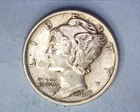 1918-D Mercury Head Silver Dime XF/AU Cond.  ** 326-6
