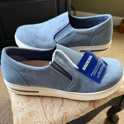 Birkenstock Men’s Slip-On Suede Sneakers in elemental blue Birkenstock Oswego Slip On Sneaker (Men) - Elemental Blue  main image 2